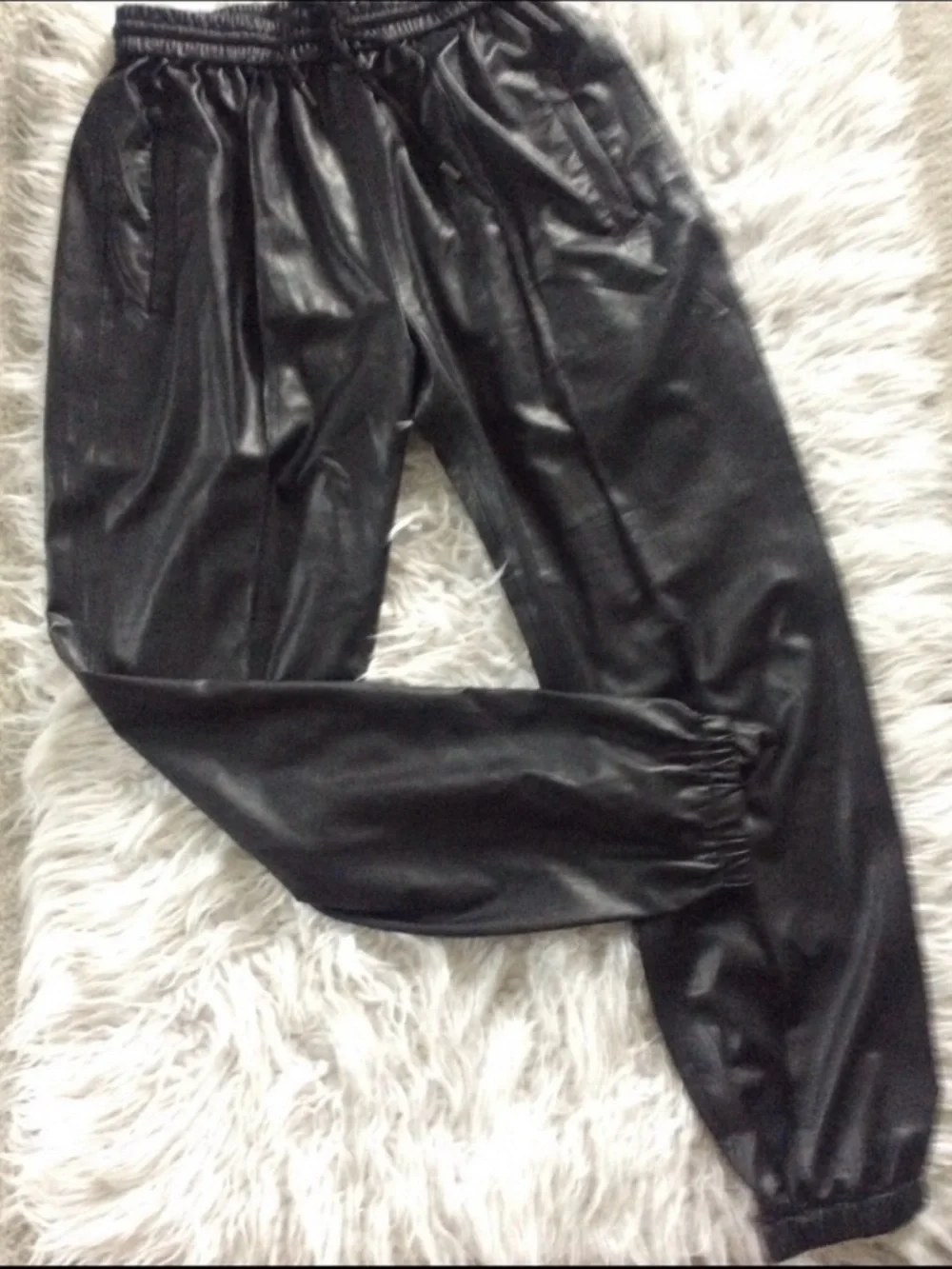 NWOT BlankNYC Black Faux Leather Joggers